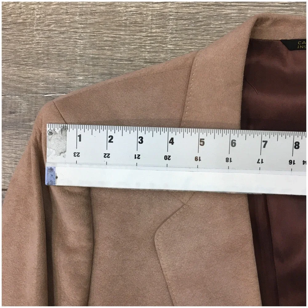VINTAGE Mens‎ Faux Suede Blazer Sport Coat Casual Jacket Size 40R Classic Suit